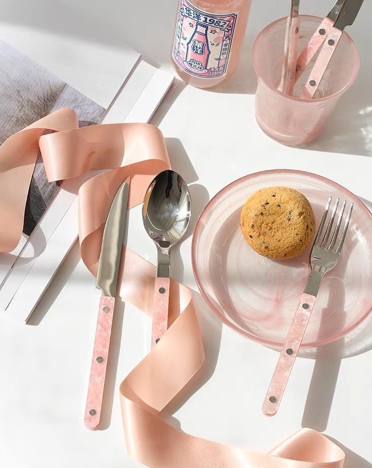 10 - Pcs Sleek Modern Pinky Flatware Silverware Flatware Set - Wow Store