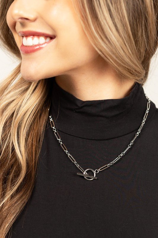 18K STAINLESS STEEL TOGGLE CHAIN NECKLACE - Wow Store