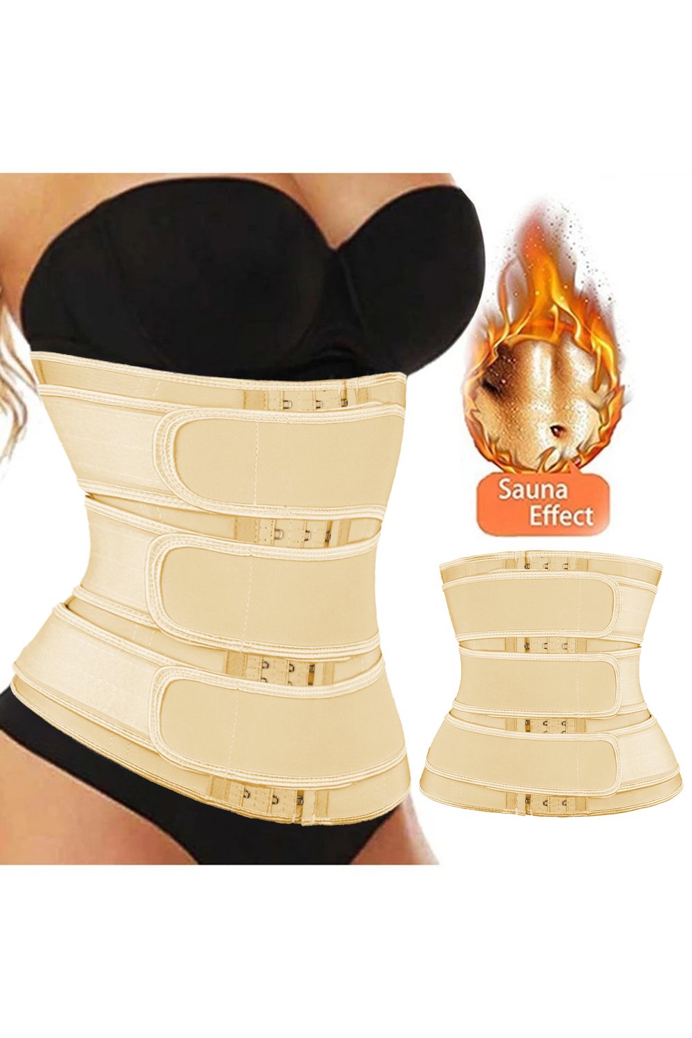 9 Steel Bones Latex Belt Waist Trainer with Hook | Wow Store