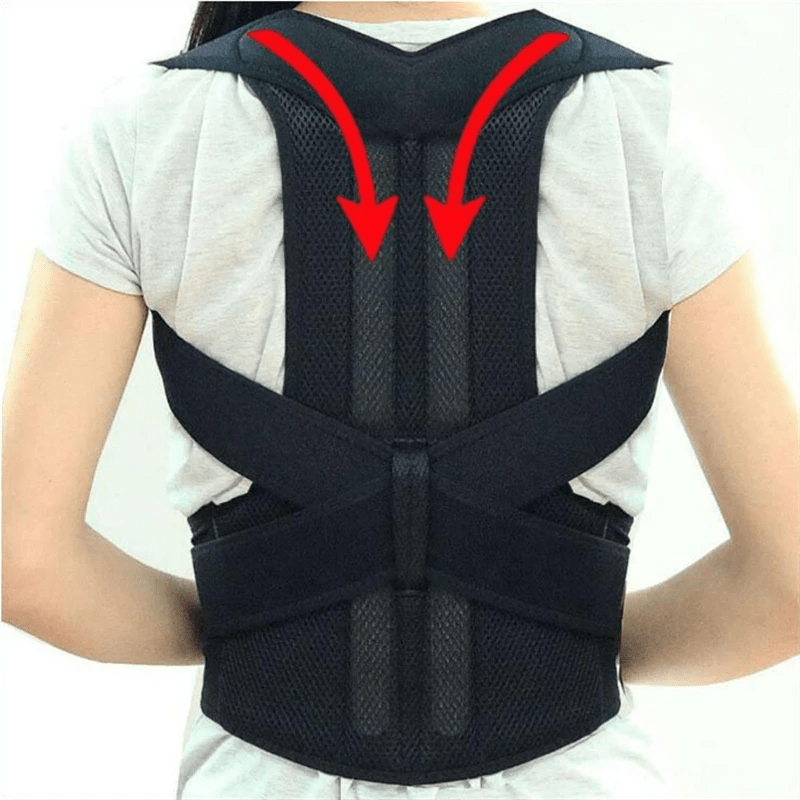 Adjustable Posture Corrector Low Back Support Shoulder Brace Belt For - Wow Store