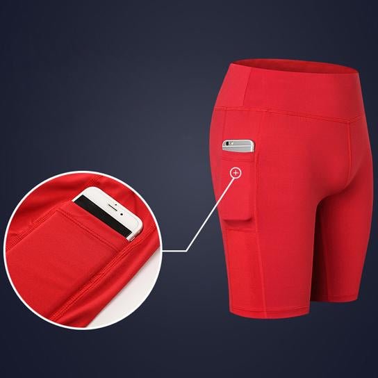 All Seasons Yoga Shorts Stretchable With Phone Pocket - Wow Store