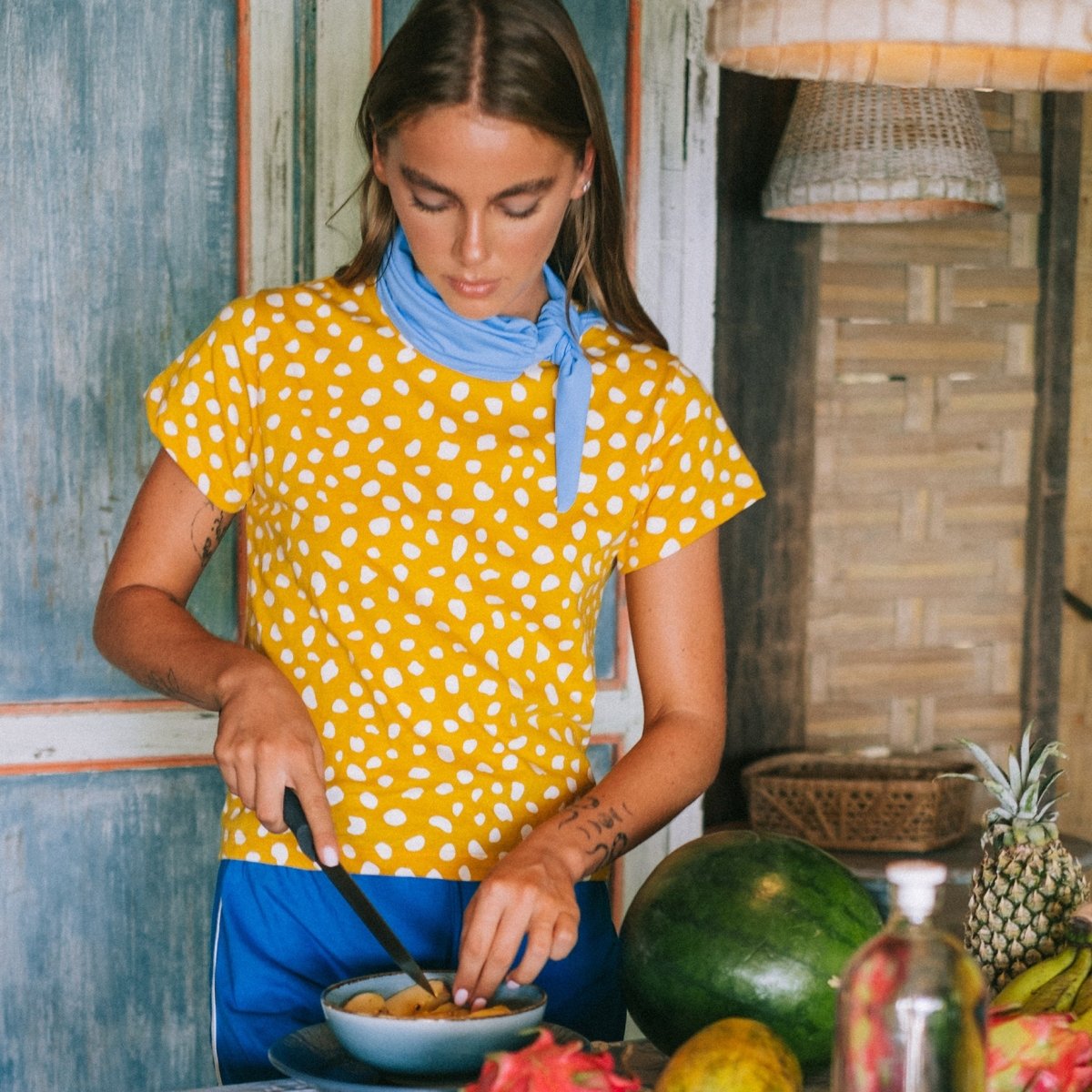 ARNOLDI Organic Cotton Shirt, in Golden Saffron - Wow Store