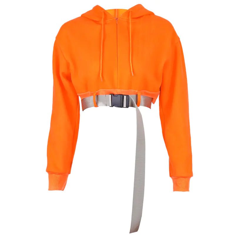Autumn Women's Hoodie with Zipper and Hood - Orange - Wow Store - Wow Store