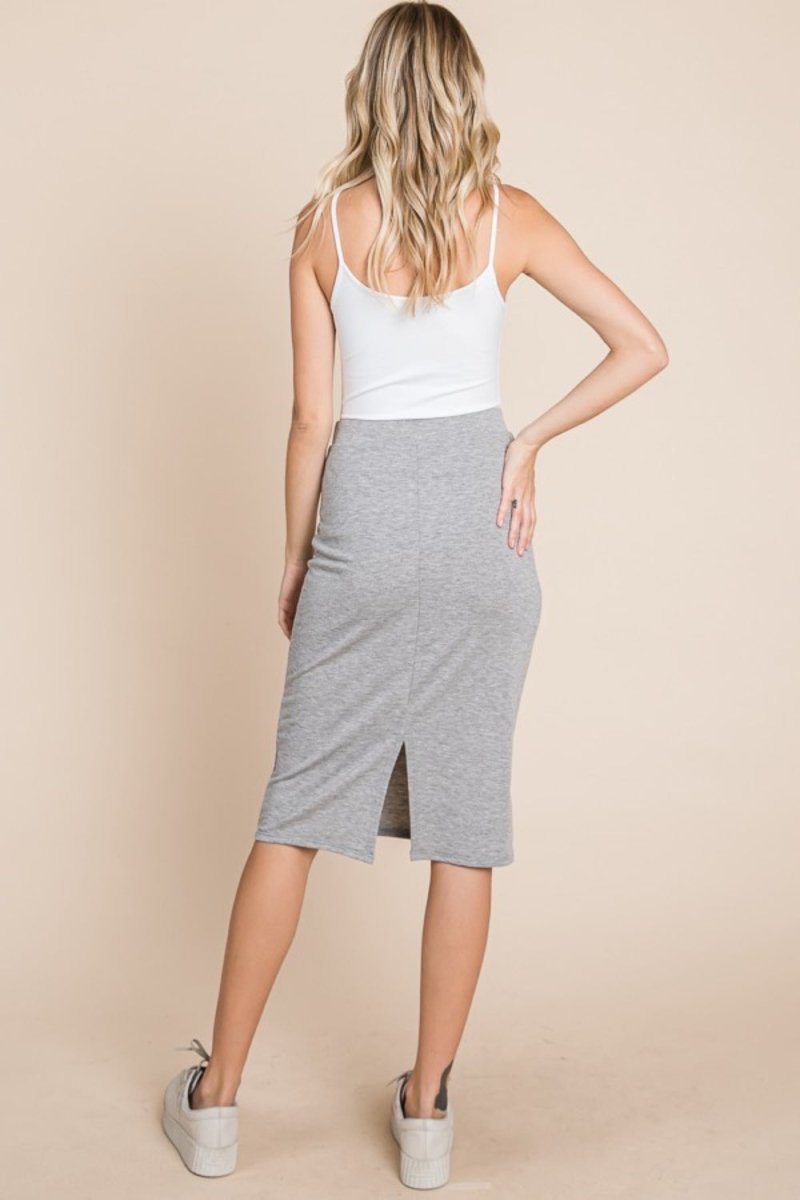 BOMBOM Elastic Waist Pencil Skirt | Wow Store - Wow Store