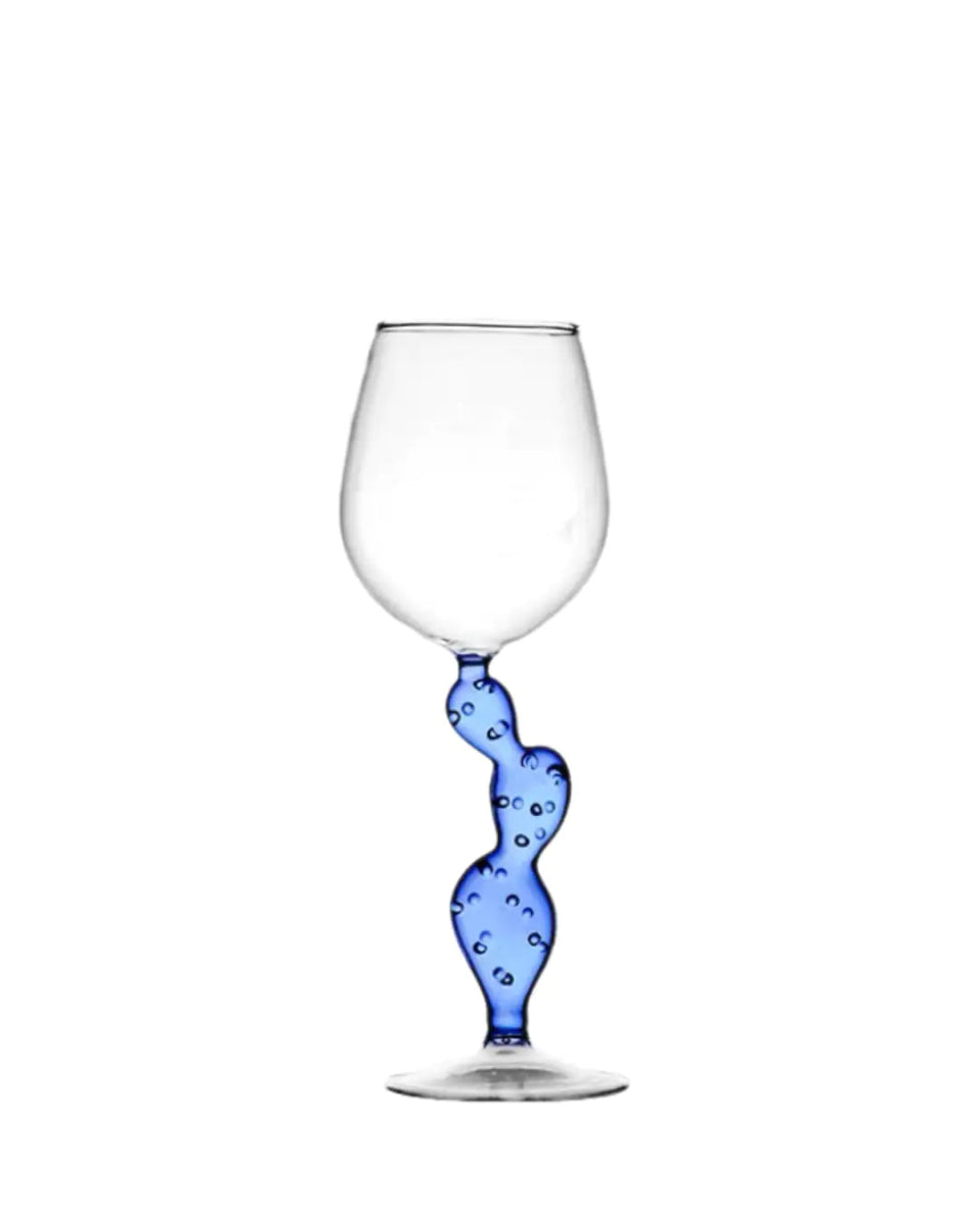 Cactus Wine Glass - Blue - Wow Store