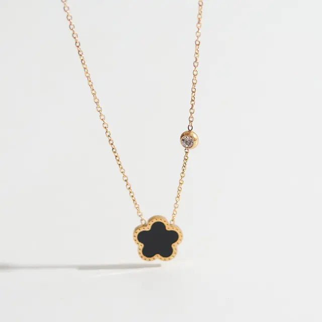 CARLIDANA Colorful Five Leaf Flower Pendant Necklace - Wow Store