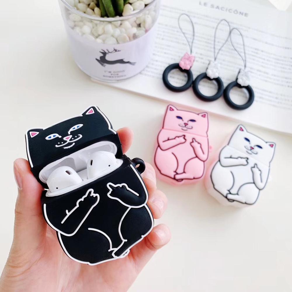 Cartoon Cat AirPods Case - Wow Store