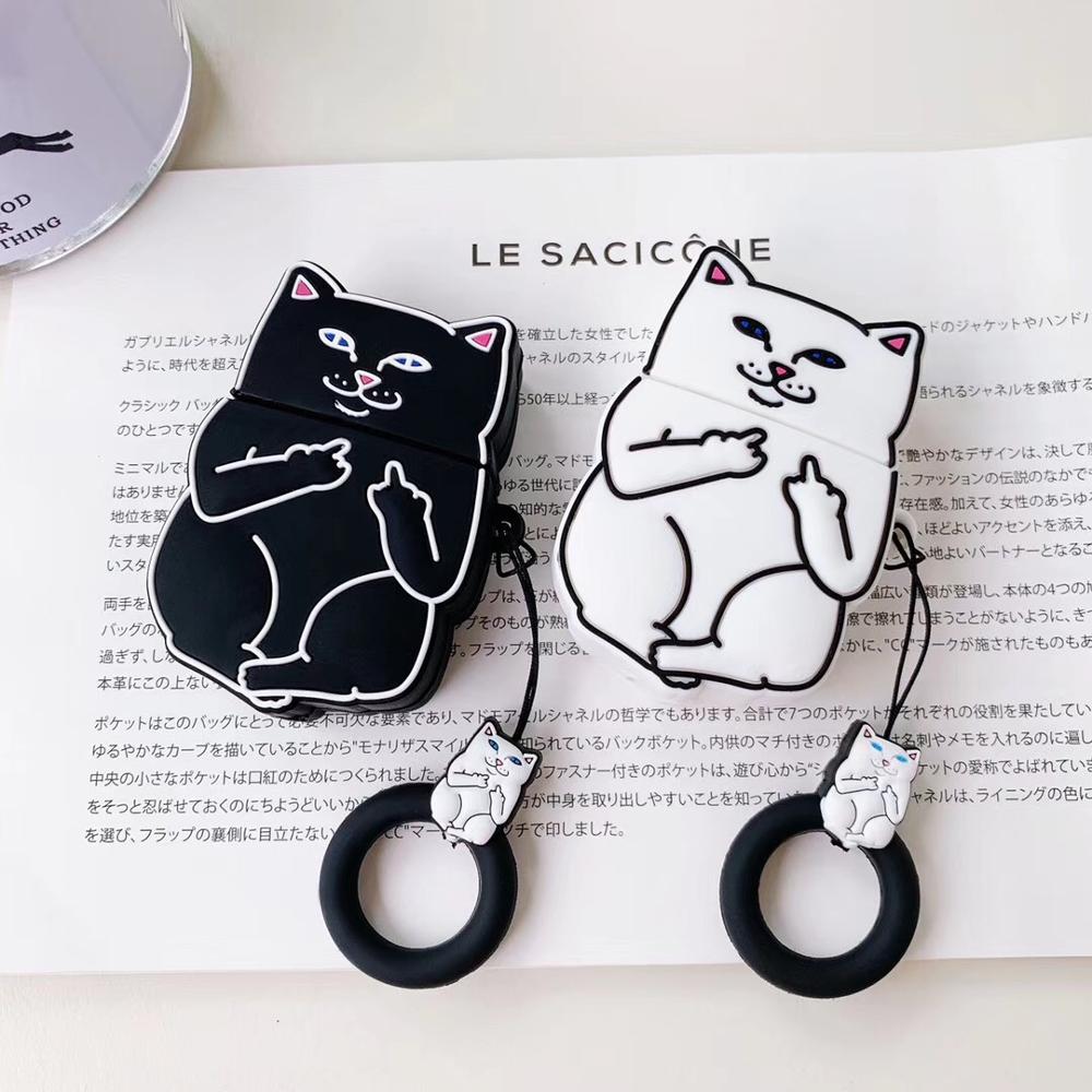 Cartoon Cat AirPods Case - Wow Store