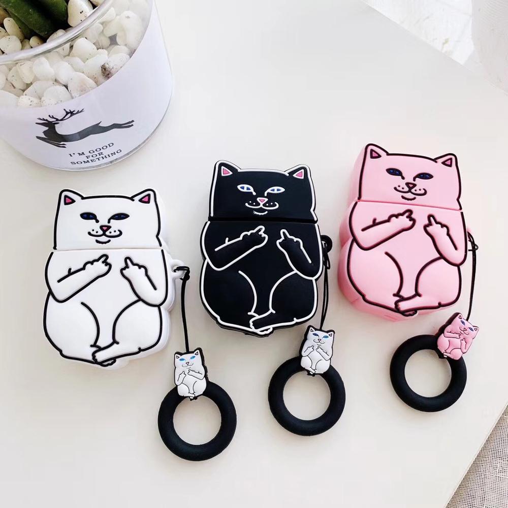 Cartoon Cat AirPods Case - Wow Store