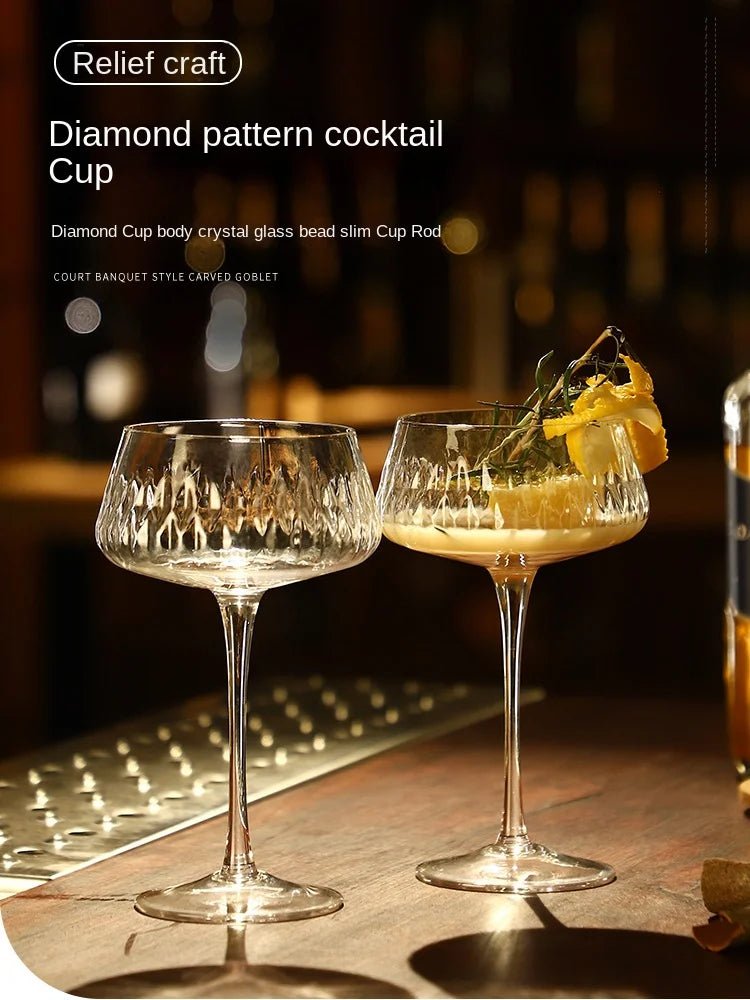 Carved Cocktail Glass Wine - Wow Store