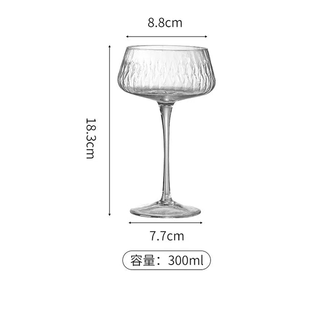 Carved Cocktail Glass Wine - Wow Store