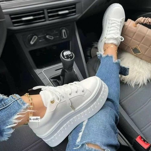 Casual Platform Women's Shoes Flat Womens Sneakers - Wow Store