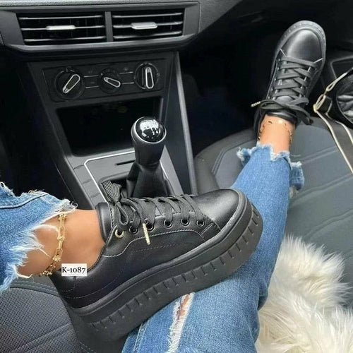 Casual Platform Women's Shoes Flat Womens Sneakers - Wow Store