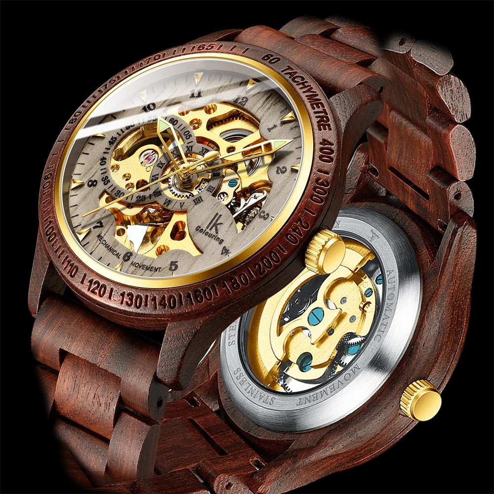 Classic Wooden Men's Mechanical Watch - Wow Store
