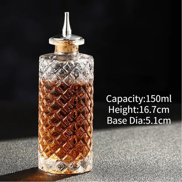 Cocktail Bitters Bottle Vintage Glass - Wow Store