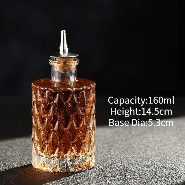 Cocktail Bitters Bottle Vintage Glass - Wow Store