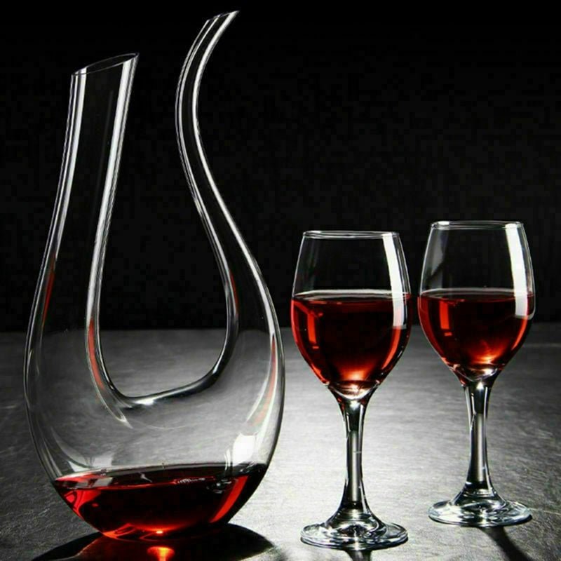 Crystal U - shaped 1500ml Wine Decanter - Wow Store