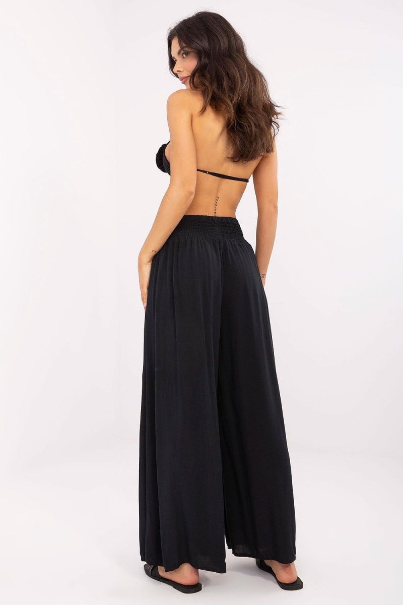 Elegant Wide - Leg Viscose Trousers 210680 - Och Bella | Wow Store - Wow Store