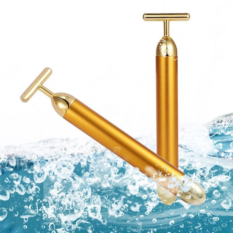 Energy 24K Gold T Beauty Bar Facial Roller Massager - Wow Store