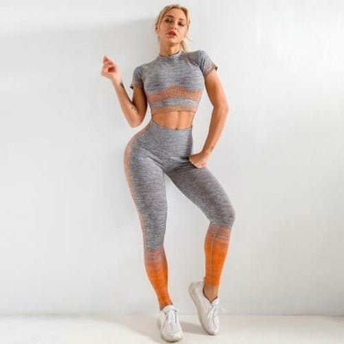 EP Sport Women's Workout Set Side Stretch - Highlighting Four-Way Stretch Technology - Wow Store