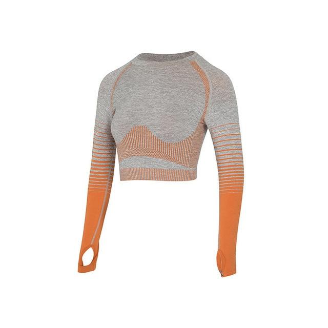 EP Sport Long Sleeve Top Detail - Seamless Athletic Wear with Breathable Fabric - Wow Store