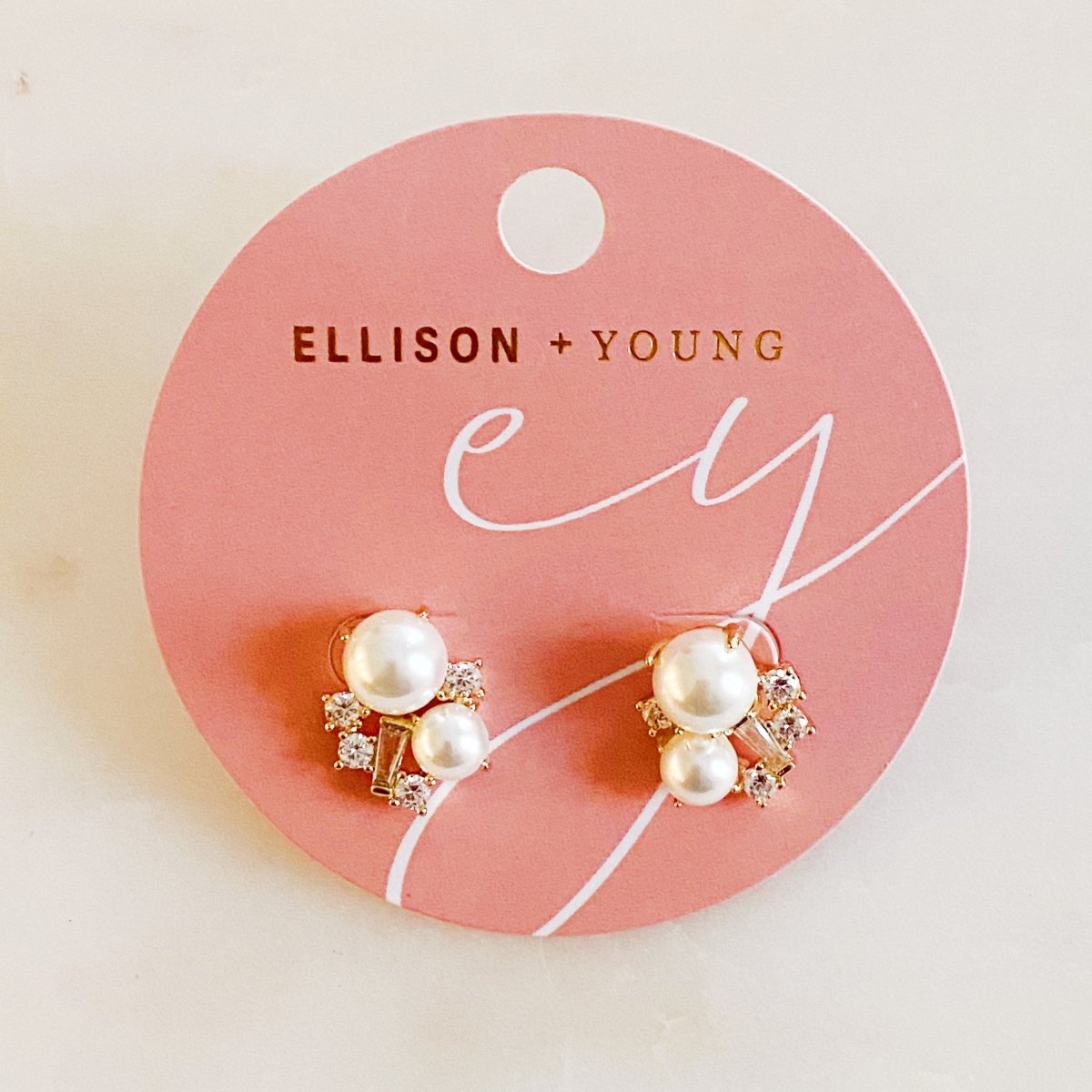 Estate Pearl And Shine Stud Earrings - Wow Store