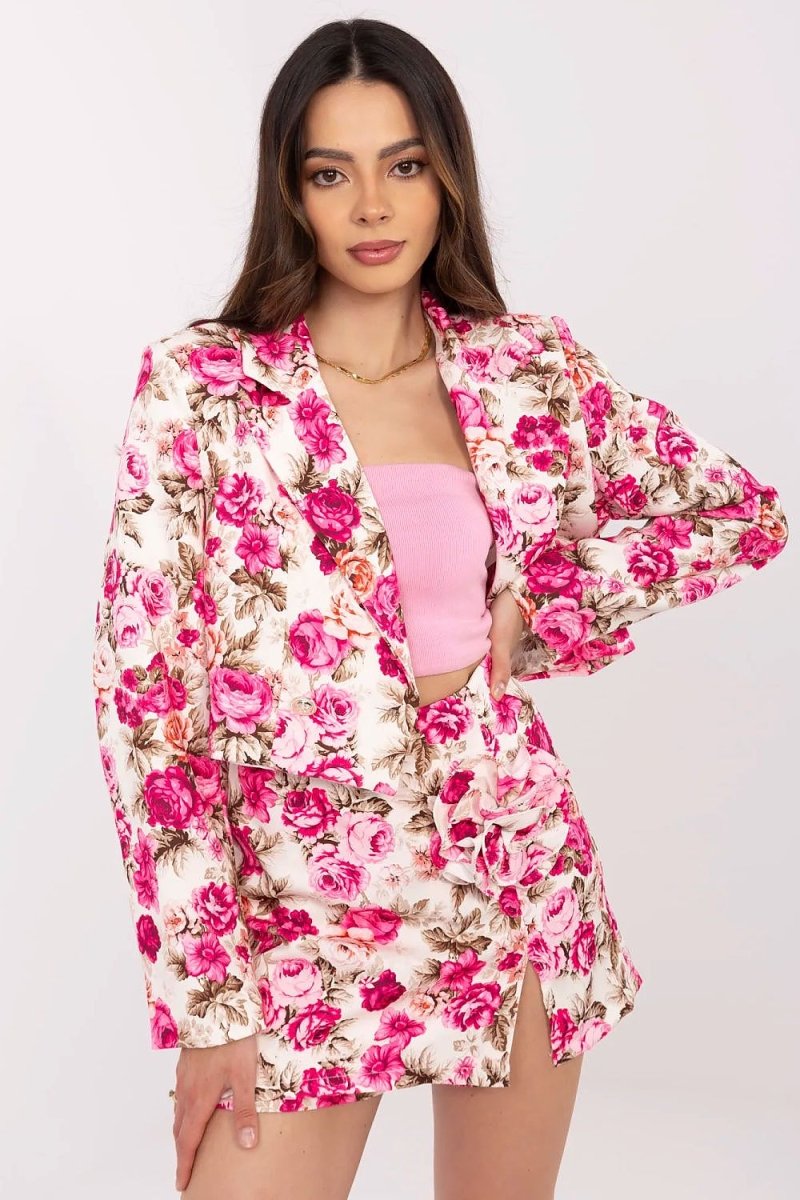 Floral Blazer & Skirt - Shorts Set model 212278 Italy Moda - Wow Store - Wow Store