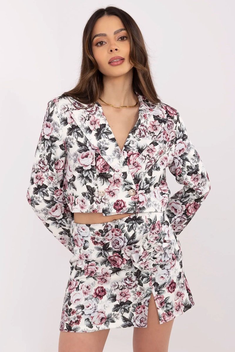 Floral Blazer & Skirt - Shorts Set model 212278 Italy Moda - Wow Store - Wow Store