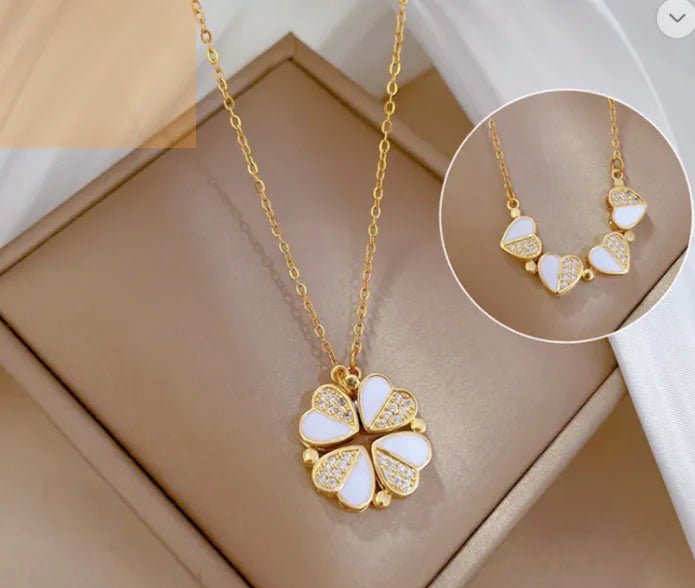 Four - Leaf Clover Crystal Pendant Necklace - Wow Store