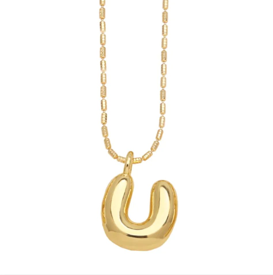 Gold - Plated 26 - Letter Pendant Necklace – Hip Hop Clavicle Chain - Wow Store