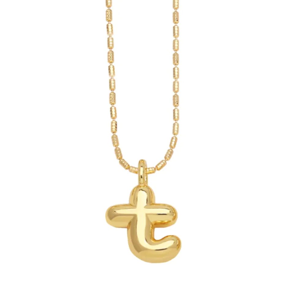 Gold - Plated 26 - Letter Pendant Necklace – Hip Hop Clavicle Chain - Wow Store