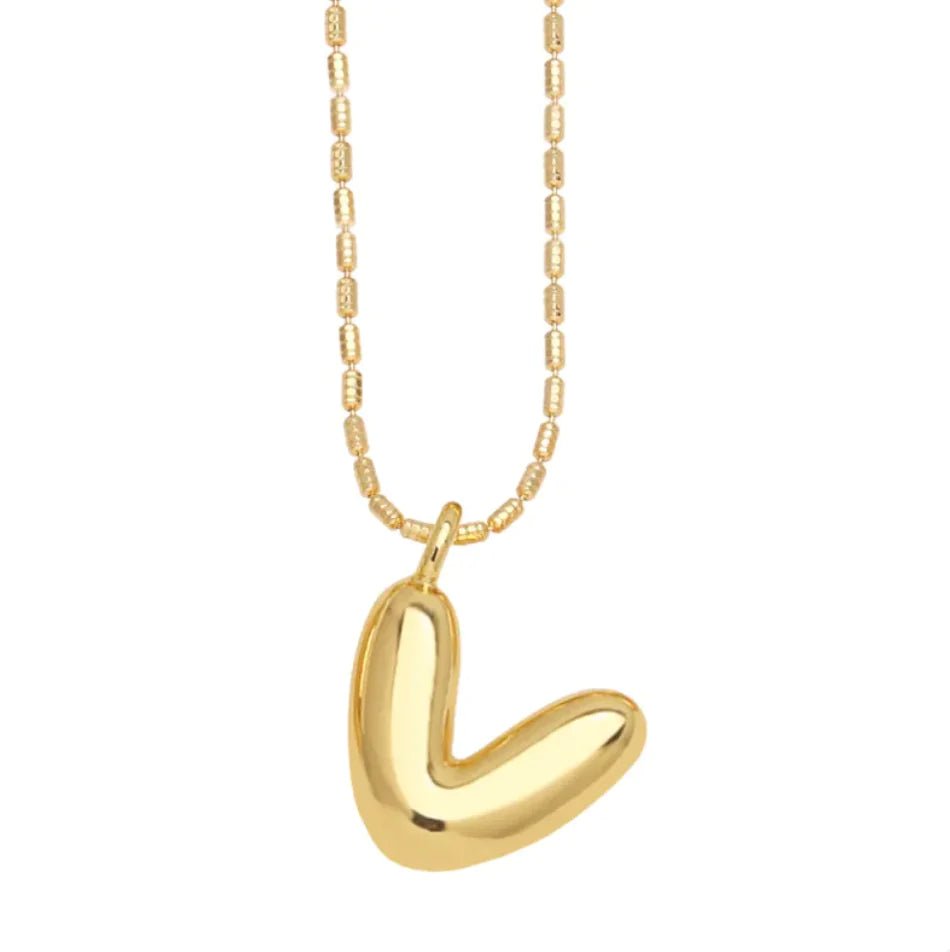 Gold - Plated 26 - Letter Pendant Necklace – Hip Hop Clavicle Chain - Wow Store