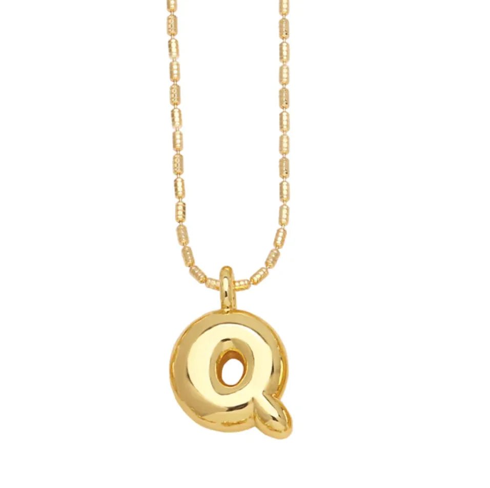Gold - Plated 26 - Letter Pendant Necklace – Hip Hop Clavicle Chain - Wow Store