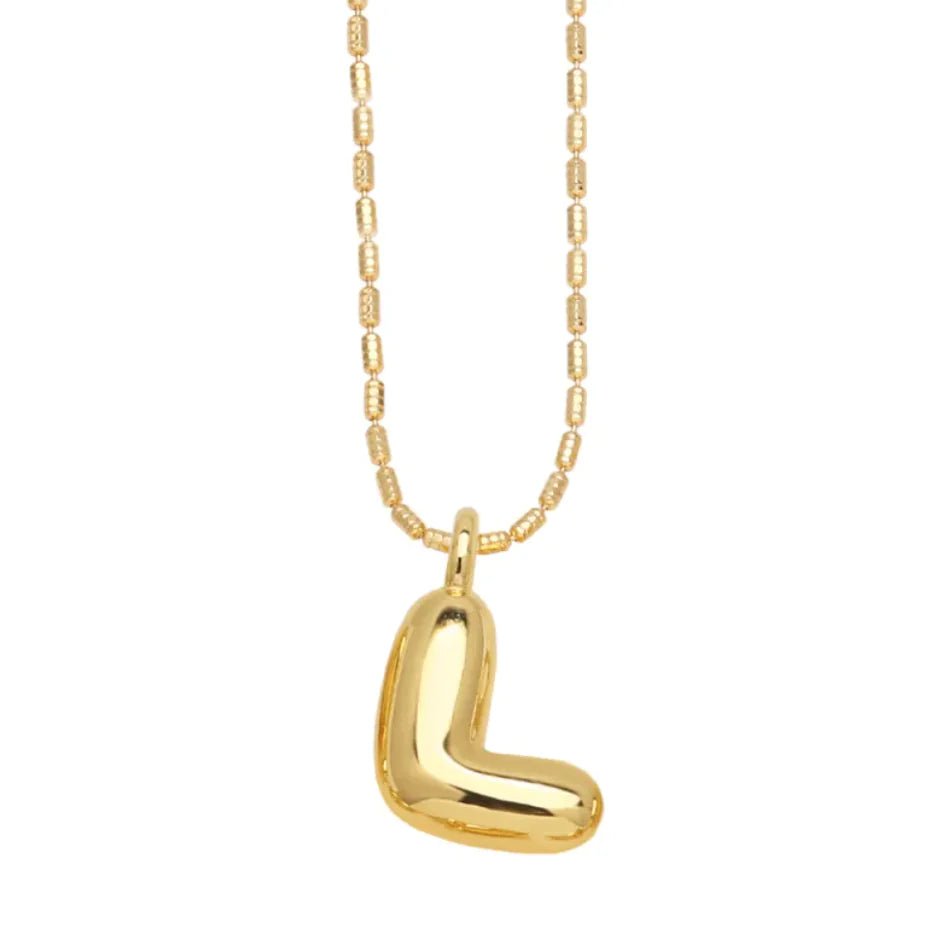Gold - Plated 26 - Letter Pendant Necklace – Hip Hop Clavicle Chain - Wow Store