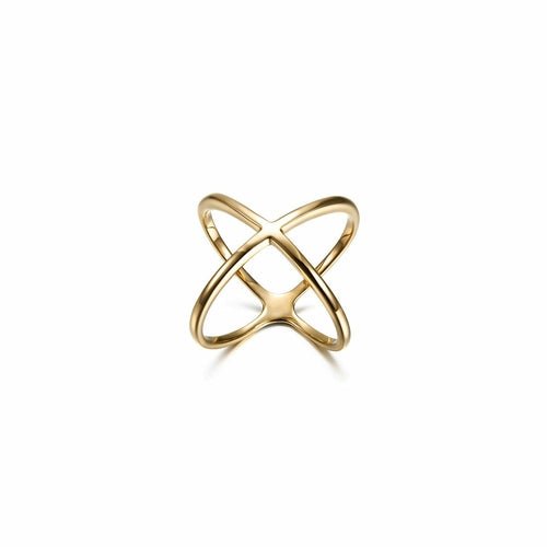 Gold Skinny Crisscross Band Ring | Wow Store - Wow Store