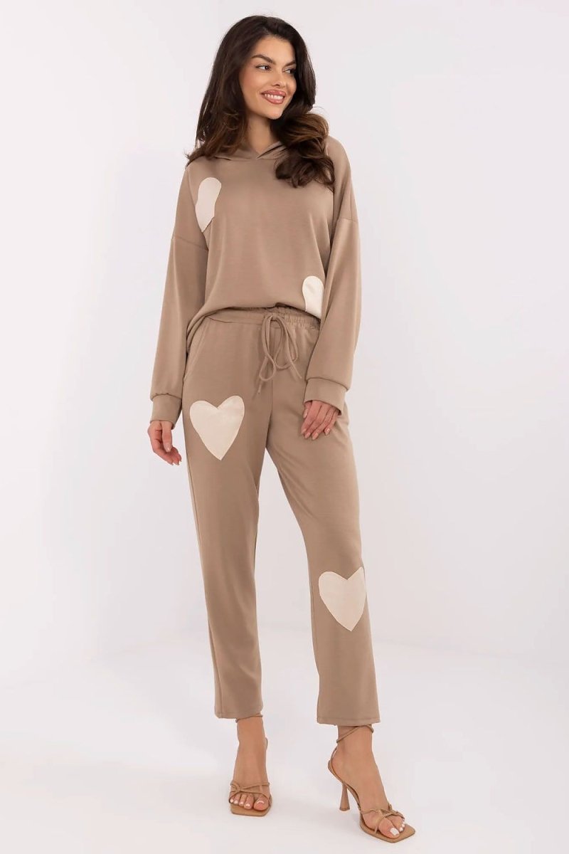 Heart - Detail Hooded Tracksuit Set 209695 - Italy Moda | Wow Store - Wow Store