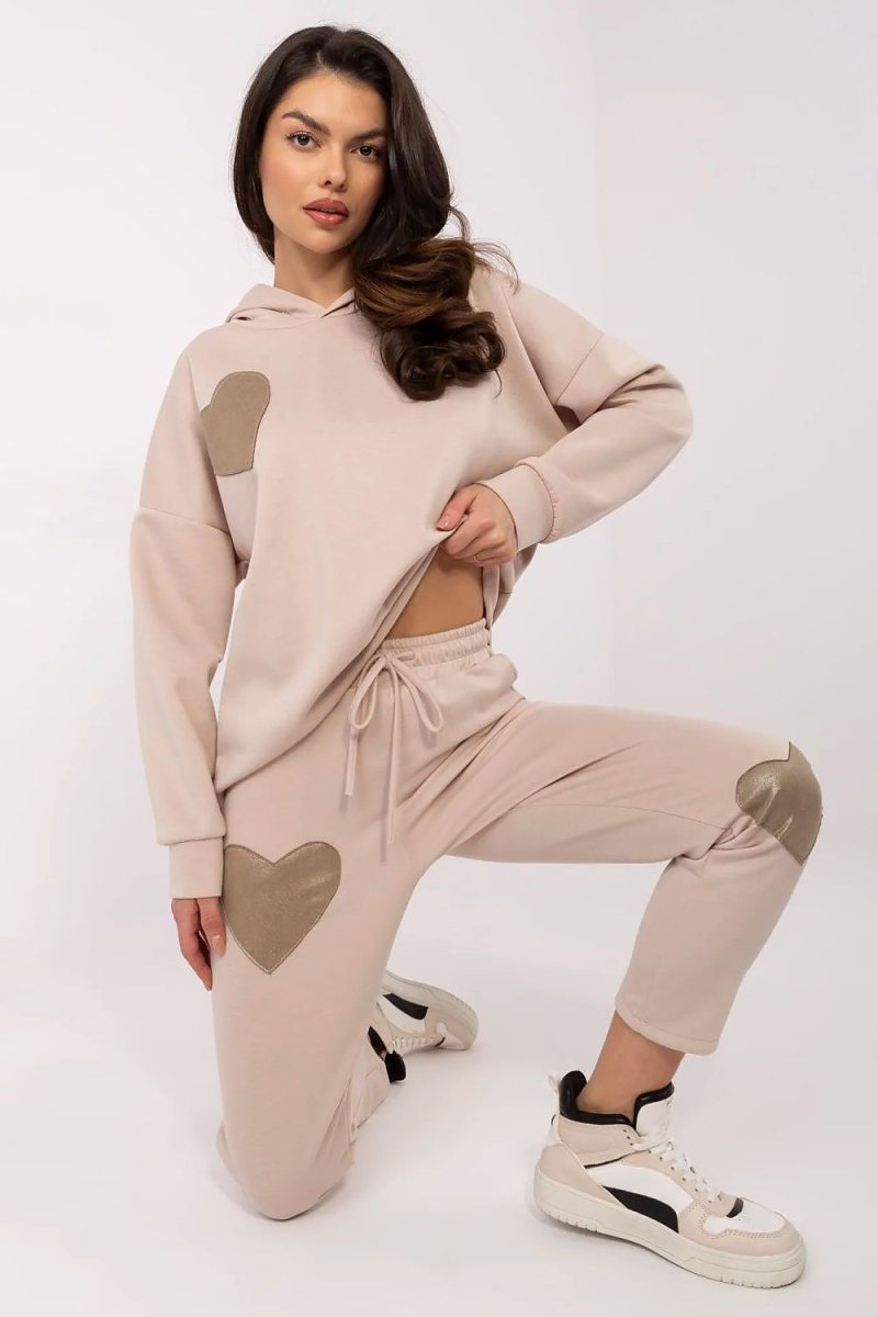 Heart - Detail Hooded Tracksuit Set 209695 - Italy Moda | Wow Store - Wow Store