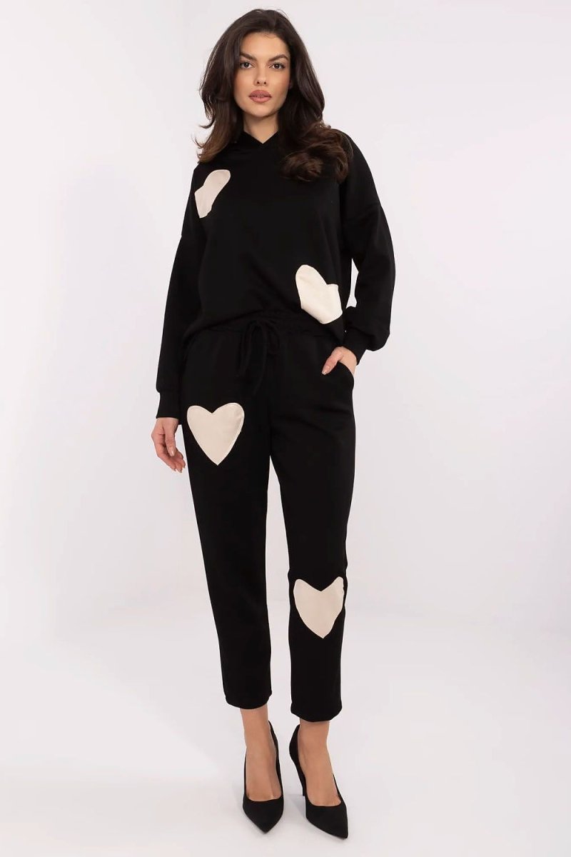 Heart - Detail Hooded Tracksuit Set 209695 - Italy Moda | Wow Store - Wow Store