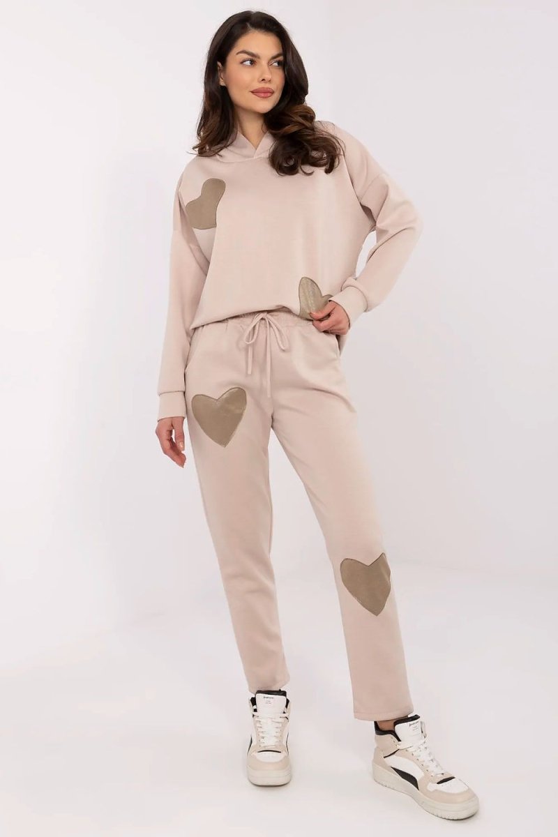 Heart - Detail Hooded Tracksuit Set 209695 - Italy Moda | Wow Store - Wow Store