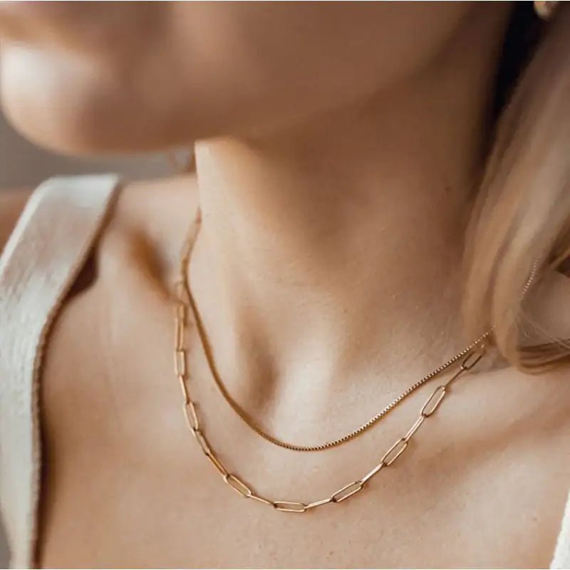 Hip - Hop Double - Layered Chain Necklace - Wow Store