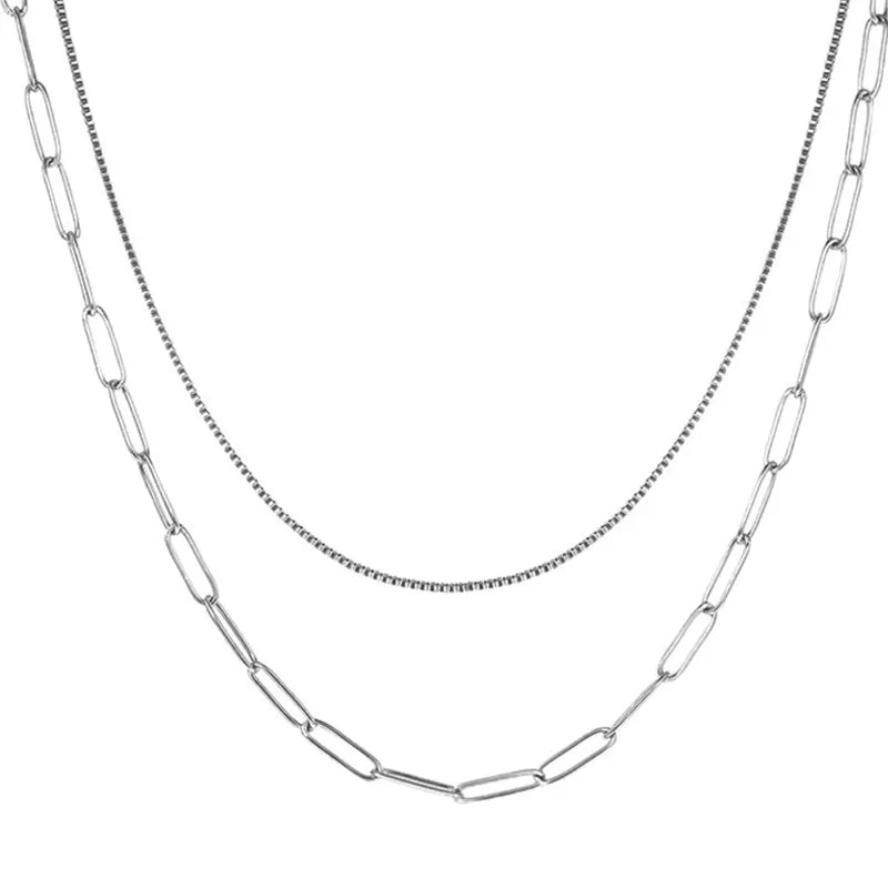 Hip - Hop Double - Layered Chain Necklace - Wow Store