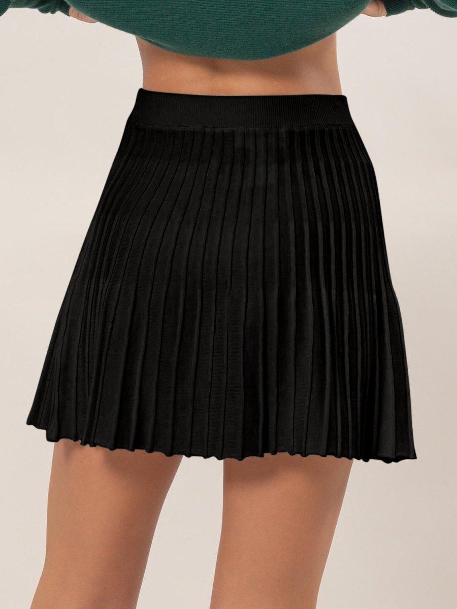 HYFVE High Waist Knit Pleated Flare Mini Skirt | Wow Store - Wow Store