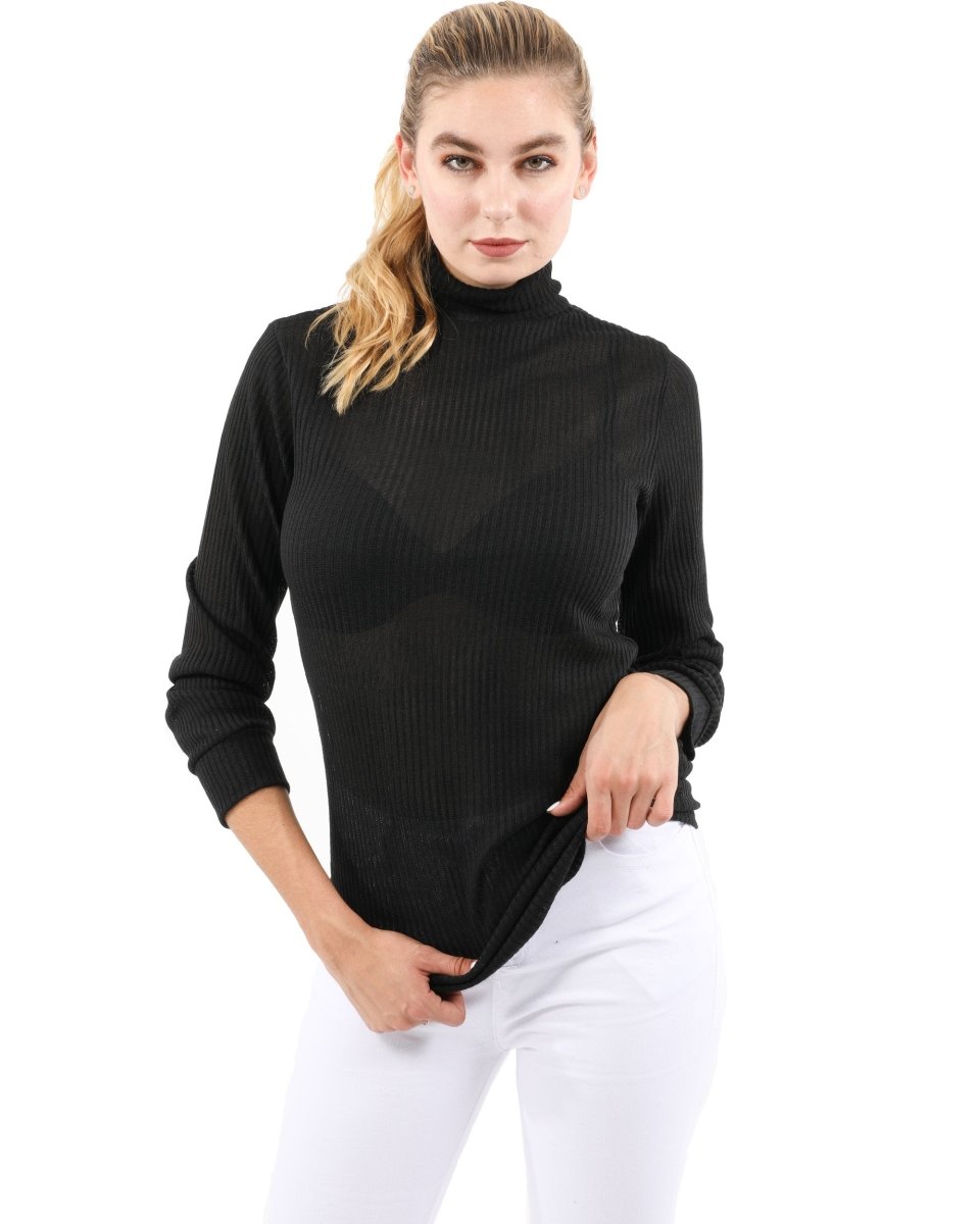 Java Ribbed Turtleneck Top - Wow Store