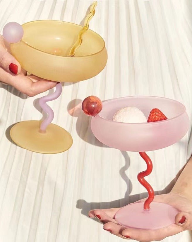 Jelly Bean Wine Glass - Whimsical Eclectic Dopamine Cocktail Coupe - Wow Store