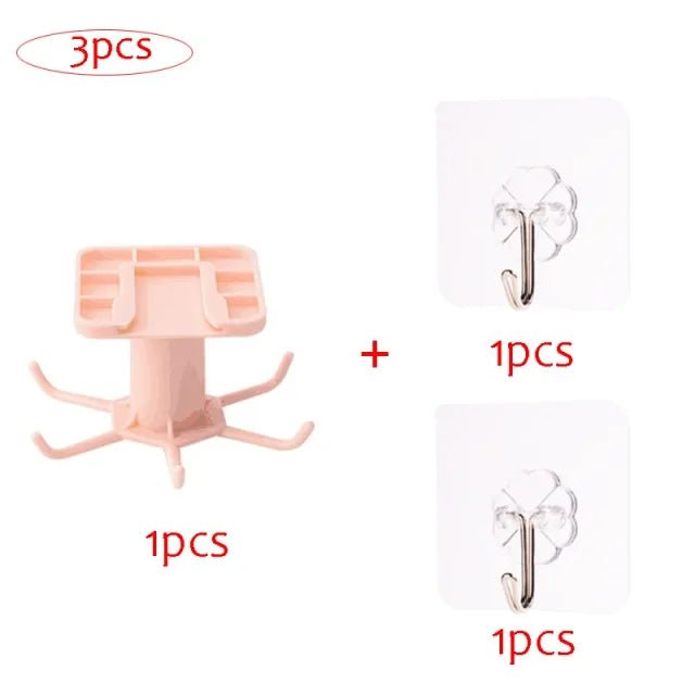 Kitchen Rotary Hook Wall Mounted Storage Rack - Wow Store