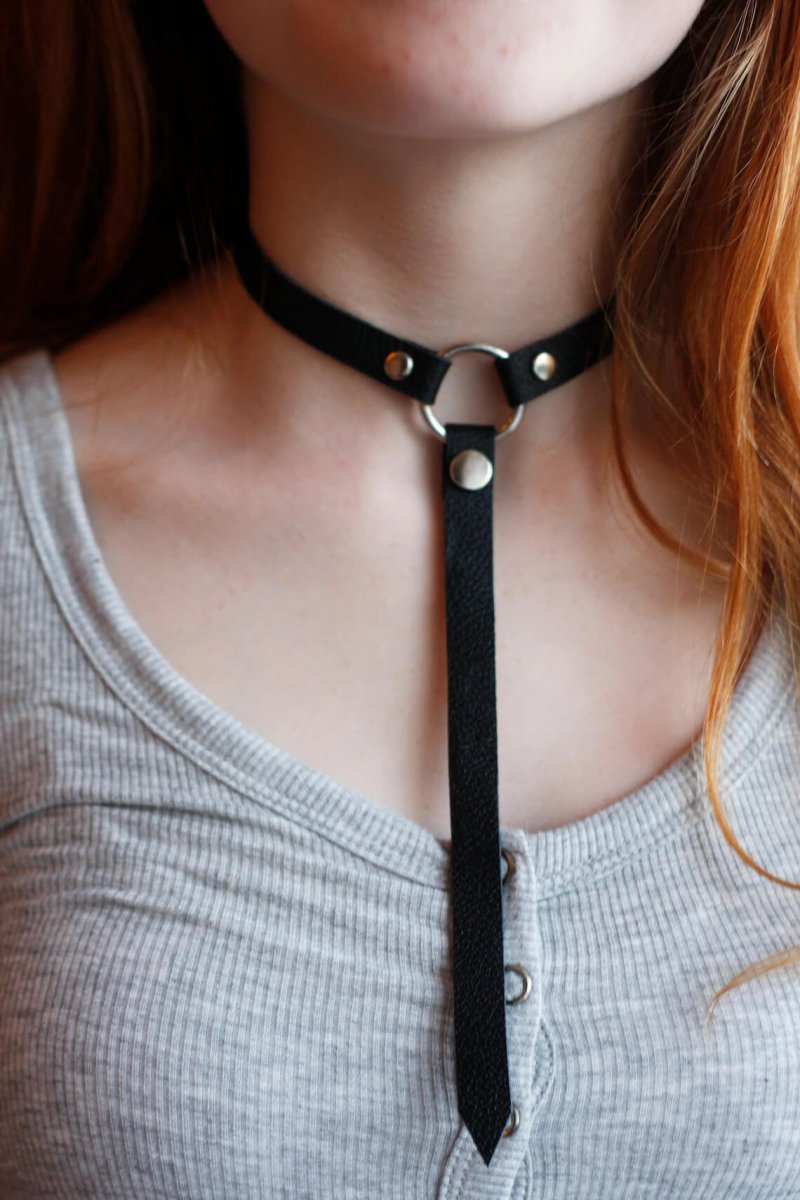 Leather Tie Choker - Wow Store
