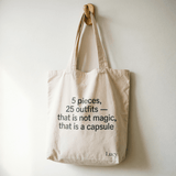 Lucy Says "5 Pieces, 25 Outfits" Capsule Tote Bag in black – Sustainable fashion tote