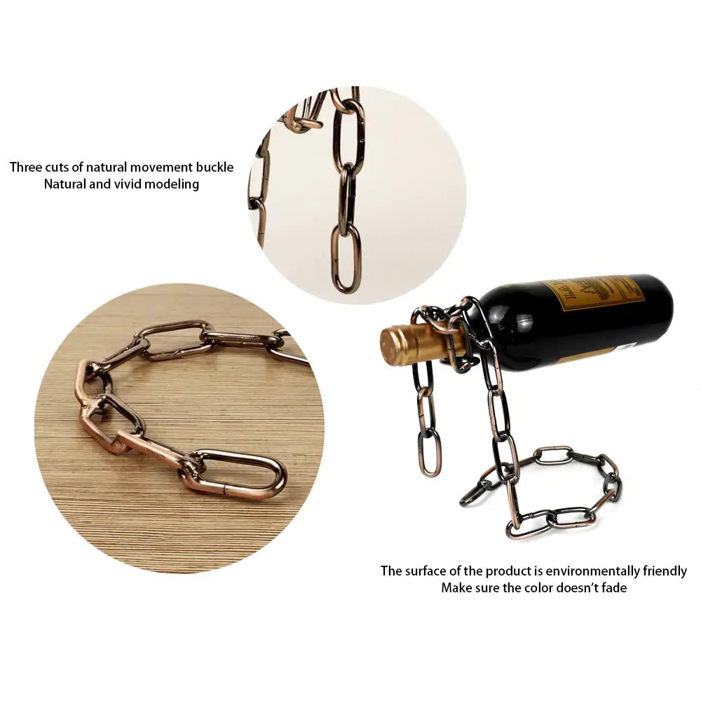 Magic Iron Chain Wine Bottle Holder - Wow Store