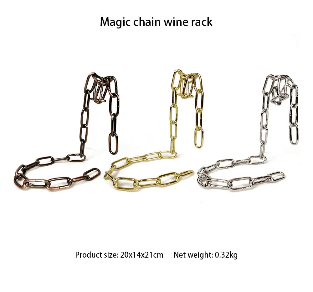Magic Iron Chain Wine Bottle Holder - Wow Store