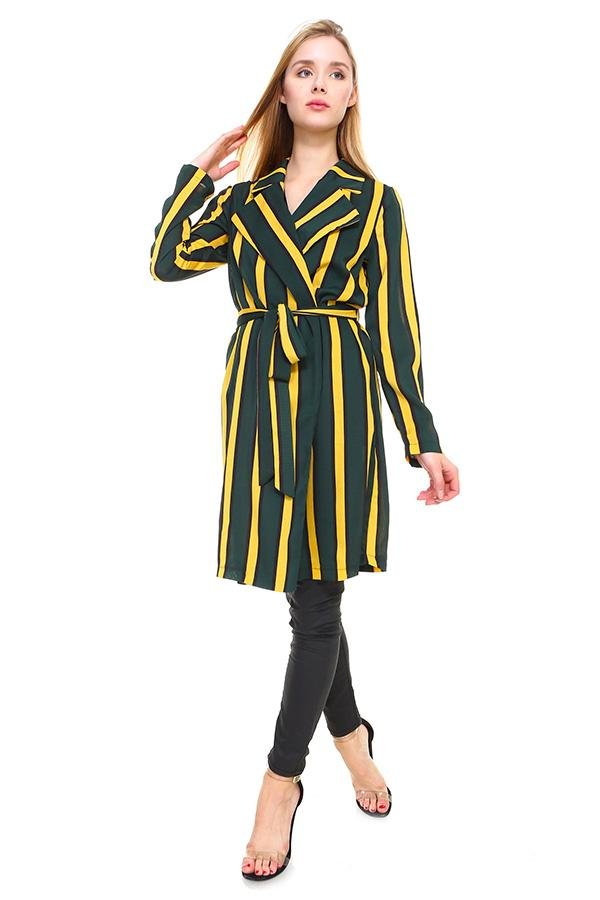 Multi Stripe Long Blazer - Wow Store